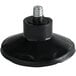 A black rubber foot with a screw for a juicer.
