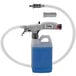 A DEMA One portable spray gun attached to a blue hose.
