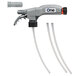 A DEMA grey plastic spray gun with white tubes.