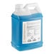 A plastic jug of blue Sierra by Noble Chemical concentrated carpet shampoo.