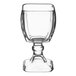 A clear glass Libbey Suprema schooner with a leg.