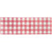 A white background with a red and white checkered tablecloth.