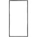 A rectangular black door gasket with a white background.