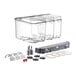 A group of clear plastic containers with polycarbonate lids.
