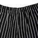 Chef Revival medium unisex pinstripe chef pants with black and white stripes.