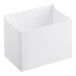 A white customizable take out lunch or snack box with a fast top.
