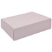 A pink box with a white cover.