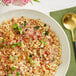 A bowl of Barilla Ditalini pasta with chickpeas and vegetables.