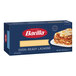 A blue box of Barilla oven-ready lasagna noodles.