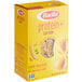 A yellow box of Barilla Protein+ Farfalle Pasta.