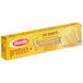 A yellow box of Barilla Protein+ Thin Spaghetti Pasta.