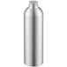 A silver aluminum bottle with a lid.