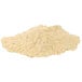 A mound of light yellow fish fry meal mix powder.