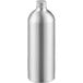 A silver aluminum bottle with a cap.