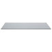 A rectangular smoke tempered glass shelf with a white background.