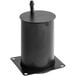 A black metal cylinder with a screw-on lid.