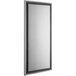 A rectangular mirror with a black frame.