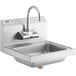A Regency wall-mounted hand sink with a gooseneck faucet.