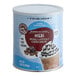 A white and brown Big Train Low Carb Mocha Blended Ice Coffee Mix can.