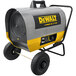 A DeWalt portable forced air electric construction heater on wheels.