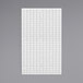 A white rectangular steel panel with small holes in a grid pattern.