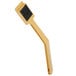 A yellow brush with black bristles.
