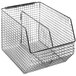 A chrome wire basket divider with three compartments.