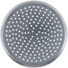 An American Metalcraft heavy weight aluminum pizza pan with holes.