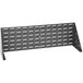 A black rectangular metal rack with rectangular holes.