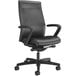 A black HON Ignition 2.0 office chair with arms and wheels.