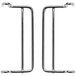 Chrome metal side stacking ledges for Quantum wire mesh bins.
