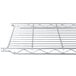 A Metro chrome wire shelf.