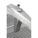 A metal bolt with a hexagon head on a Vollrath steel point replacement blade.