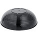 A black Cambro Camwear round ribbed bowl with a lid.