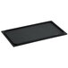 A black rectangular Vollrath Miramar resin adapter plate with a black border.