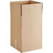 A close-up of a Lavex cardboard shipping box with a cut out top.