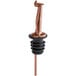 An Acopa copper liquor pourer with a black flip cap.