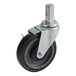 A Regency black and silver swivel stem caster with brake.