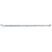 A stainless steel wall mounted rack with hooks.