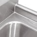 A stainless steel Advance Tabco 3 compartment pot sink with a left drainboard.