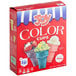 A box of JOY assorted color flat bottom cake cones.