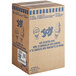 A cardboard box of 720 JOY flat bottom jacketed cake cones with blue and white text.