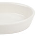 A white oval baker dish.