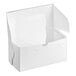 A white bakery box with a window, designed for holding cupcakes or baked goods.