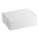 A plain white rectangular bakery box with a closed lid.