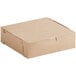 A brown cardboard box with a lid.