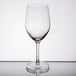 A close-up of a clear Stolzle white wine glass.