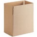 A Lavex corrugated cardboard box with a cut out top.