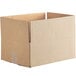 A Kraft cardboard shipping box with a white background.