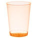 A Fineline Savvi Serve tall orange plastic tumbler.